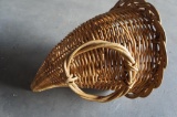 Decorative Cornucopia Basket with Handle