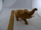 Wood Hand Carved Elephant with Tusks