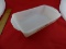 Fine King Bread Dish White, Pyrex White Dish with Clear  Lid