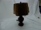 Vintage Chinese Cinnabar, Table lamp with Shade