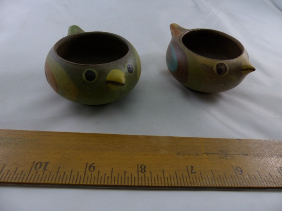 Vintage Scandinavian Danish Bird Egg Cups Pottery Made in Denmark