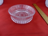 Divided Bowl, Clear Fostoria Bowl, Candy Dish Clear Glass, 1994 Seagull Glass Vase with Angel