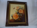 Sandy Kalina Peachy Rose Painting Oil and Acrylic