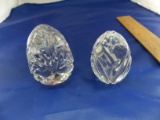 Collectable 2 Crystal Eggs Different Sized