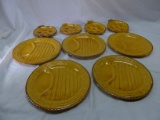 Vallauris Antique 5 French  Plates 9.5