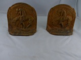 Remington Indian Man on Horse Book Ends