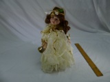 Silver Bells Porcelain Collector Doll Hand Crafted China SKU# HCEC1128223