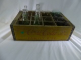 Vintage Coca Cola Bottles in Family Size Wood Box