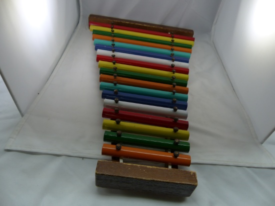 Vintage 1950'-60's Color Chime Xylophone 18 Note In Box