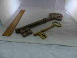 2 Wall Mount Steel Keys 1 Large 1 Medium Size