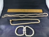 Jewelry Med Size Possibly Pearl Necklace, Lg Possibly Pearl Necklace,