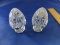 Collectable 2 Crystal Eggs Bleikristal 24% Made In Germany