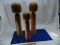 Collectable Set Of 3 Large Kokeshi Hand Painted Family Of Wood Dolls