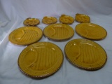 Vallauris Antique 5 French Plates 9.5