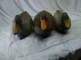 3 Duck Decoys, Plastic Made In Italy