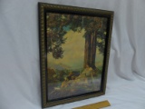 Picture Of 2 Girls On A Hill Next To Tree Framed 14