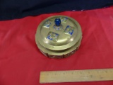 Chinese Vintage Brass Ornate Round Trinket Box