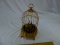 Bird Cage Wind up mechanical Birds heads and tails move Brass 7