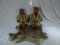 Vintage Collectable 2 Antique Skooum Dolls Boy and Girl in Traditional Clothing made from Bisque
