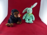 1996 Hippity Bunny Beanie Baby, Congo Monkey Beanie Baby