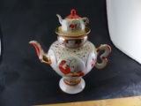 USSR  Teapot  Rooster Flower Design with lid Porcelain