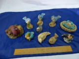 10 Bird Figurines Multiple Species, Blue Jay,Cardnial, Hawk, Love, and More