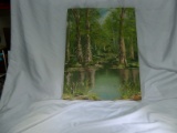 Chillil  W Wieung also know as C.W. Lai Forest Oil Painting