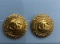 Small Chanel gold round double CC earring with ornate