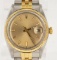 Vintage 1960s Rolex 1603 Brown Pie Pan Dial Steel 18k