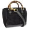 Vintage Gucci 2way Bamboo Handle Handbag: Black