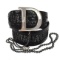 Vintage Christian Dior Trotter Pattern Belt: Black