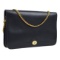 Vintage Christian Dior Double Chain Shoulder Bag: Navy