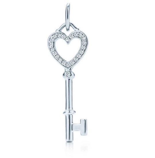 Tiffany & Co. Keys Heart Key Pendant with Diamonds