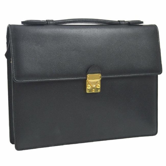 Vintage YSL Business Handbag: Black