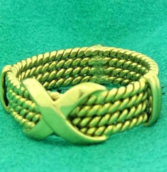 Tiffany & Co Schlumberger Rope Four Row Single X Ring