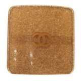 CHANEL Vintage CC Hair Barrette Orange Plastic