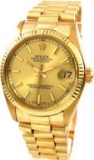 Rolex Datejust Midsize 14k Gold Champagne Watch