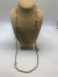 Chanel very long gold chain with chanel oval medals