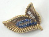 Vintage Van Cleef & Arpels Gold Leaf Pin Brooch