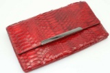 Christian Louboutin Rougissime Python Clutch Bag, Red