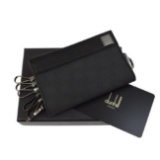 Vintage Dunhill Six Hook Key Case: Black/Gray