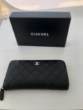 Chanel Quilted Zip Quilted Wallet