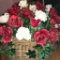 Basket of Artificial Roses