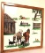 Set of 2 hand painted country scenes on tile