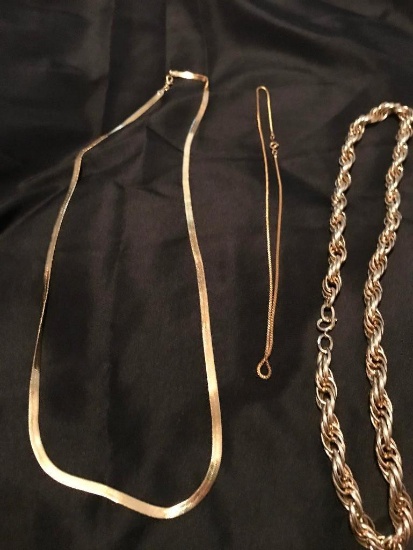 Lot of 3 Gold Chains
