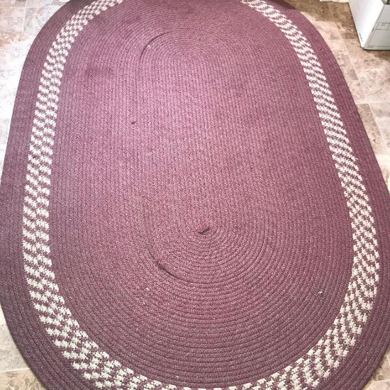 Mauve Braided Area Rug