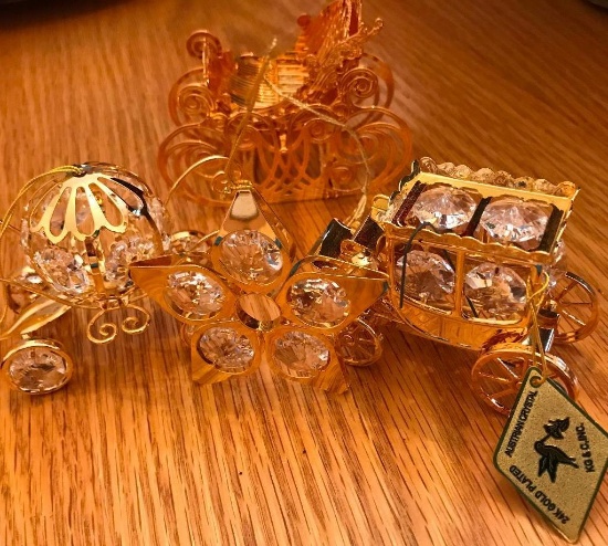 Lot of 4 Gold Ornaments