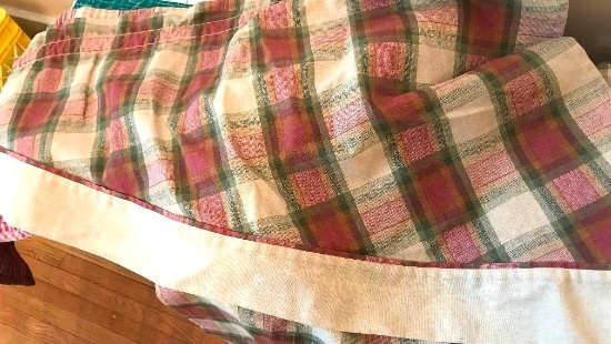 Waverly Red Plaid Cafe Curtains - 2 Pair