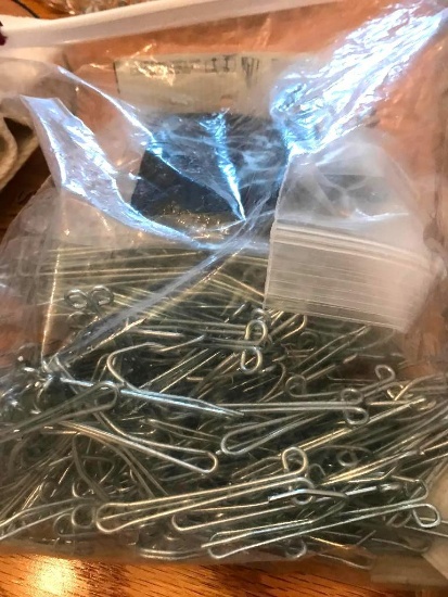 Half Gallon Ziploc full of Curtain /Drapery hooks