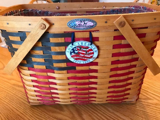 Longaberger 25th Anniversary Collectors Basket